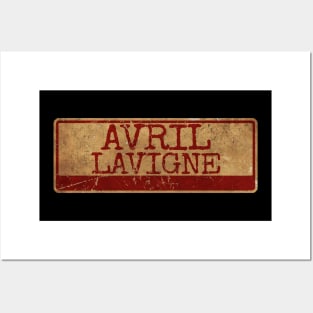 Aliska text red gold retro Avril Lavigne Posters and Art